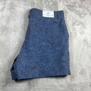 NWT Southern Tide Women Size 6 Performance 4 Inch Shorts Blue Floral Print UPF